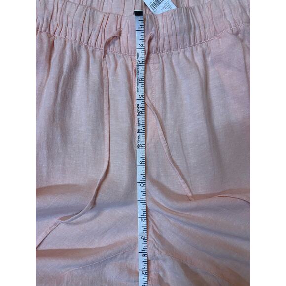 NWT Lane Bryant Linen Blend Wide Leg Pull-On Pants 20 Peach Pink Casual Beachy - Picture 7 of 11